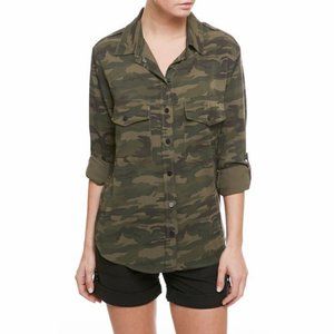 Sanctuary Camo Print Boyfriend Shirt